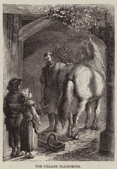The Village Blacksmith by Harrison William Weir